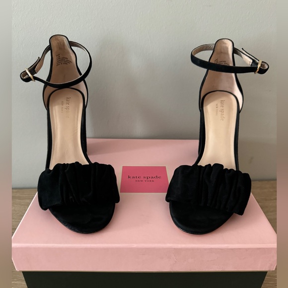 Kate spade Mona black suede platform heels - Picture 3 of 10
